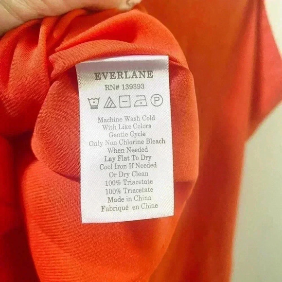 Everlane orange square neck tank top - Picture 4 of 5